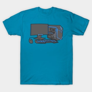 Gaming PC (Blue LED) T-Shirt